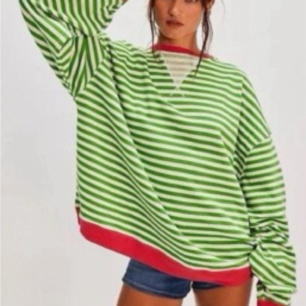 Free People Gorgeous Oversized Terry Sweatshirt ❤️ NWOT - Picture 4 of 11